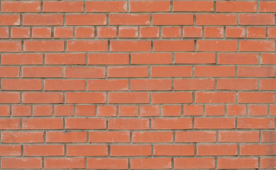 Orange brick wall. Seamless texture. 
Smooth neat brickwork.