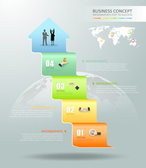 Design business arrow conceptual infographics. can be used for workflow layout, diagram