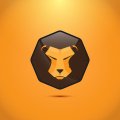 Head lion modern logo vector design