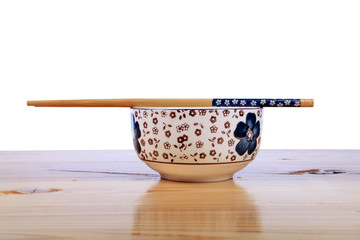 Chinese style bowls and chopsticks