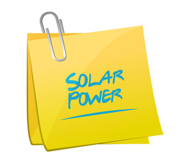 solar panel memo post sign concept