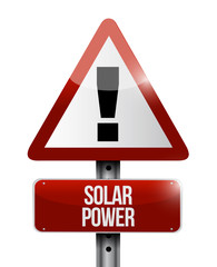 solar panel warning sign concept