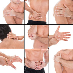 Set Showing Ache At Several Parts Of Body