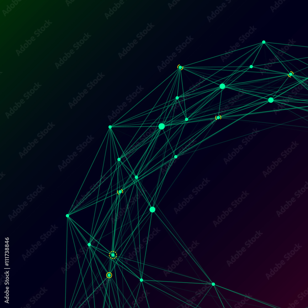 Poster abstract background with dotted grid