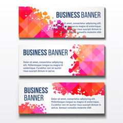 Set of three business banners