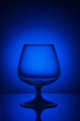 Glass in blue light