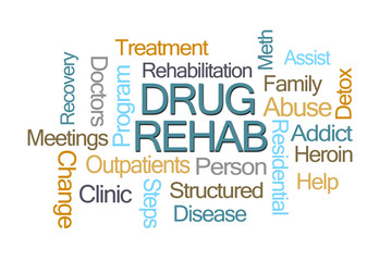 Fototapeta premium Drug Rehab Word Cloud