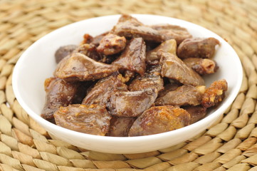 Grilled chicken heart