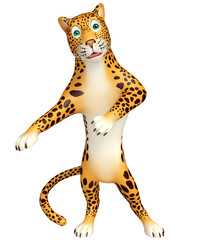 pointing Leopard cartoon character