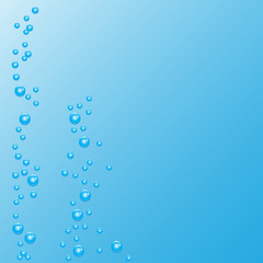 Vector abstract background. Air bubbles in water. 