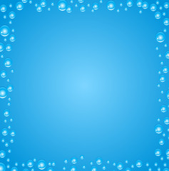 Vector abstract background. Air bubbles in water. 