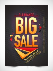 Big Sale Banner, Poster or Flyer design.