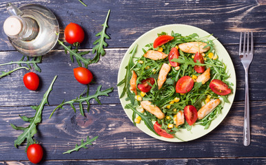 fresh salad with arugula