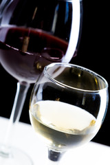 Elegant red wine glass