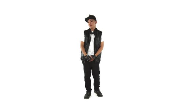 model isolated on white negativity