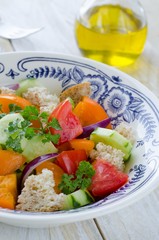 Fresh vegetable Tuscan salad Panzanella