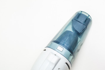 a hand-held vacuum cleaner on a white background