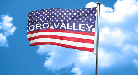 oro valley, 3D rendering, city flag with stars and stripes