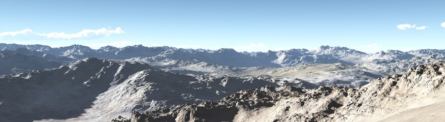 mountain landscape, panorama, banner.

