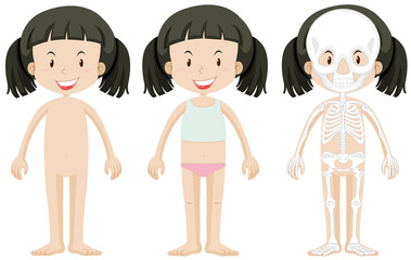 Girl and body parts