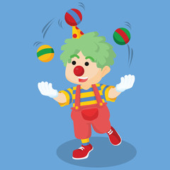 A clown juggling 're Playing - obrazy, fototapety, plakaty
