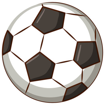 Football ball on white background