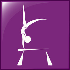 Sport icon of athlete doing gymnastics