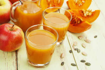 Pumpkin and apple juice
