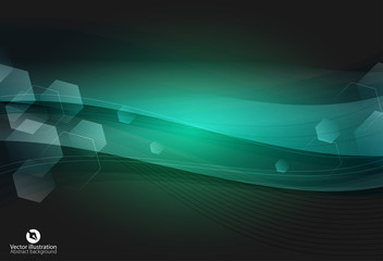 Abstract blue wavy background