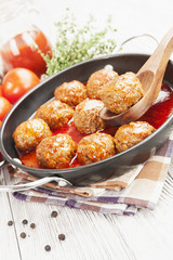 Meatballs on the table