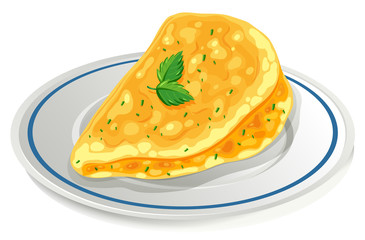 Omelette on the plate