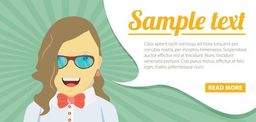 Fun concept. Vector flat design illustration. Horizontal layout