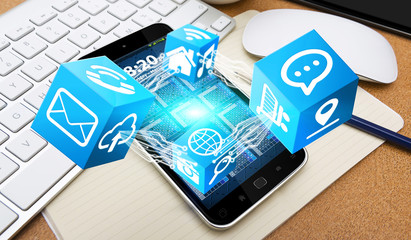 Modern digital cube application over mobile phone