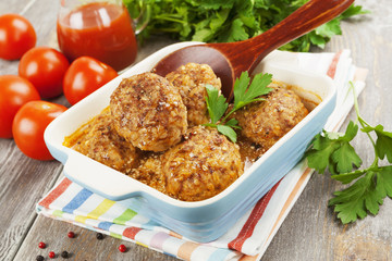 Meat cutlets with cabbage