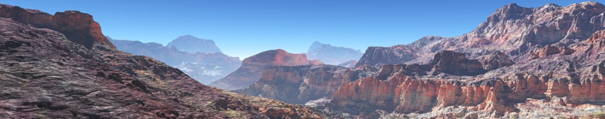 Obraz premium mountain landscape, panorama, banner.