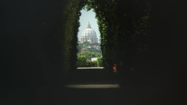 Buco della chiava per vedere San Pietro a Roma, Italia, Europa