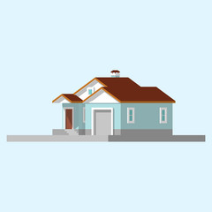 isometric image of a private house