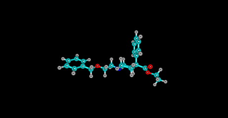 3D illustration of Benzethidine molecular structure isolated on black