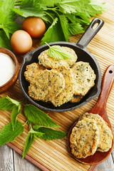 Semolina pancakes with nettle