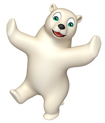 funny Polar bear cartoon character