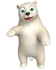 funny Polar bear cartoon character