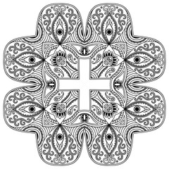 Vector henna tatoo mandala. Mehndi style.
