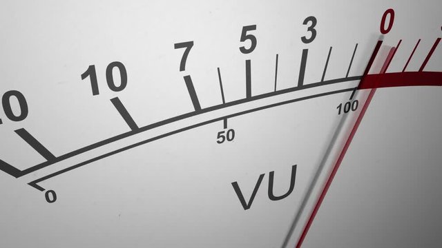 Volume Unit Meter White