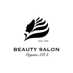 Logo for beauty salon, organic spa Vector Illustration