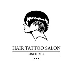 Logo for hair tattoo salon Vector Illustration