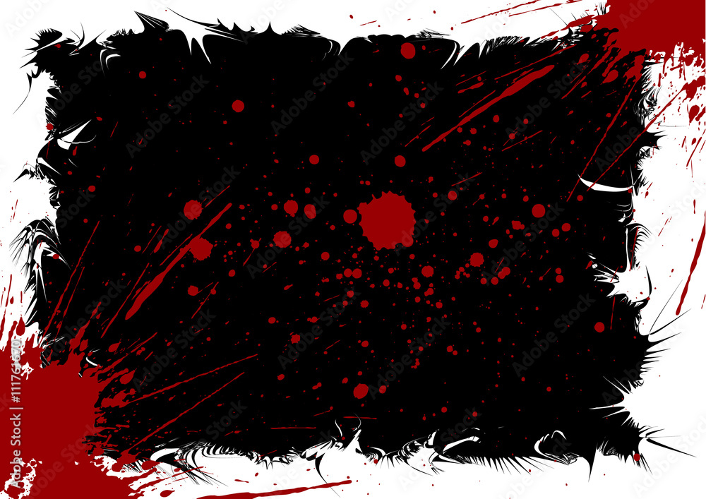 Poster grunge ink splattered background element with a space for your t