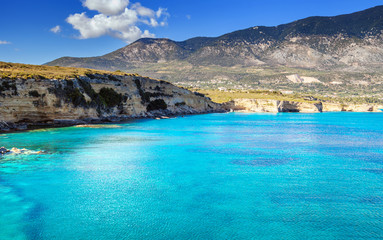 Fototapeta na wymiar Sea and islands view landscape during the summer, Kefalonia Greece