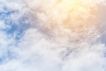 sun and cloud background with a pastel colored

