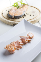 Salmon pieces