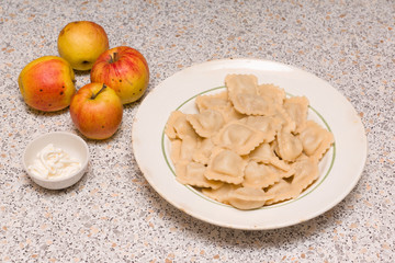 dumplings on a plate